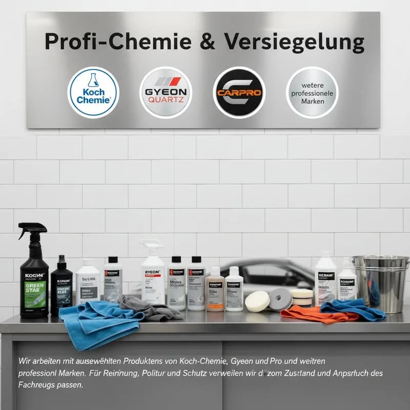 Profi-Chemie und Versiegelung für dauerhafte Ergebnisse